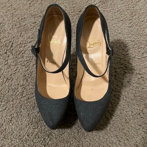 Christian louboutin gray heels - Picture 1 of 5